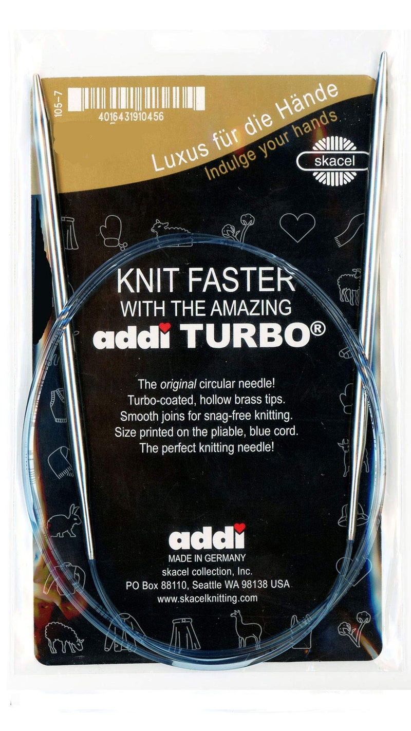 addi Knitting Needle Turbo Circular Skacel Blue Cord 16 inch (40cm) Size US 15 (10.0mm) - Image 1